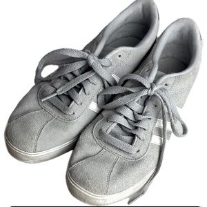 Adidas Light Gray Sneakers with White Logo
